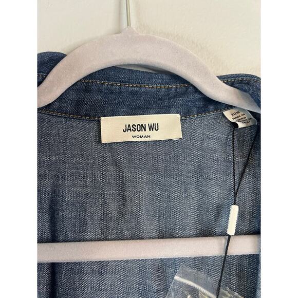 Jason Wu Womens Denim Tiered Dress Size 20W - Picture 6 of 6